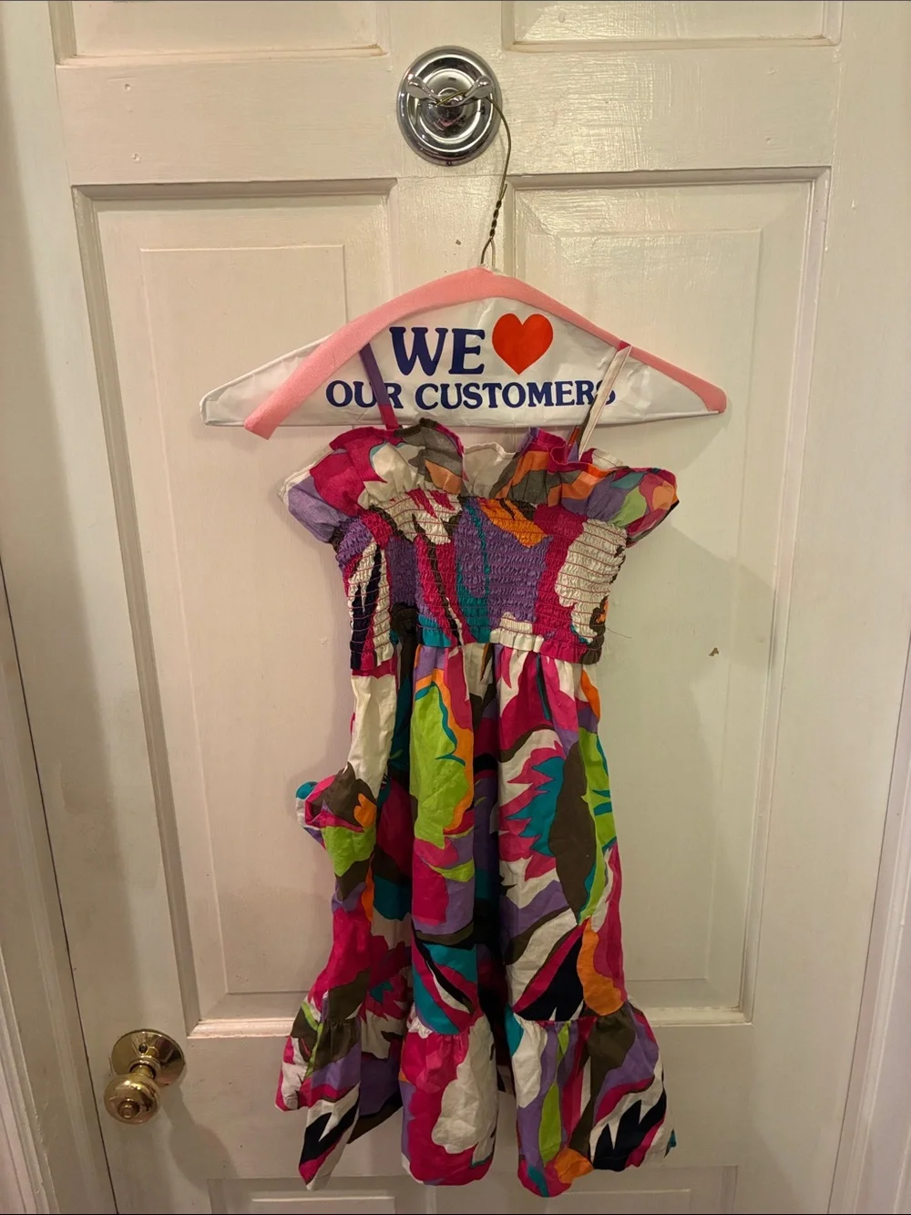 GAP Multicolor Floral Smocked Sundress - Pink, Green, Purple